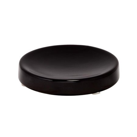 INTERDESIGN Eco Vanity Black Ceramic Soap Dish 28217